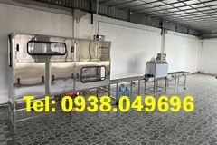 Dây chuyền sản xuất nước đóng bình 20L tự động hoàn toàn Rút nắp, rửa trong ngoài, chiết rót, đóng nắp