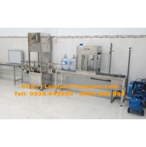 Máy chiết rót đóng nắp bình 20 lít bình 5 gallon bán tự động