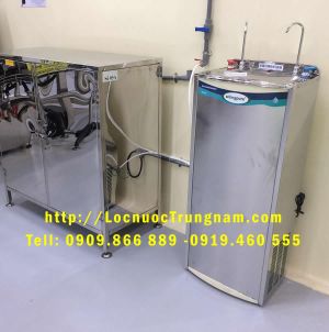 Máy lọc nước nóng lạnh vỏ Inox lắp đặt cho nhà xưởng, công ty, khách sạn
